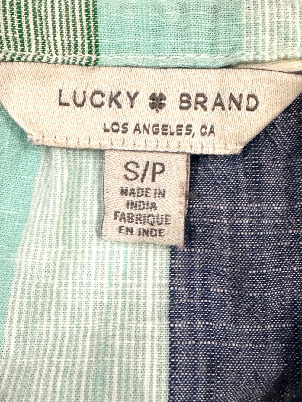 Lucky Brand Square Neck Sleeveless Striped Top With Embroidered Neckline - Picture 3 of 5
